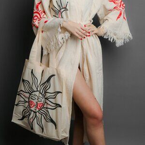 ICONIUM SUN MOON PRINTED TOTE BAG